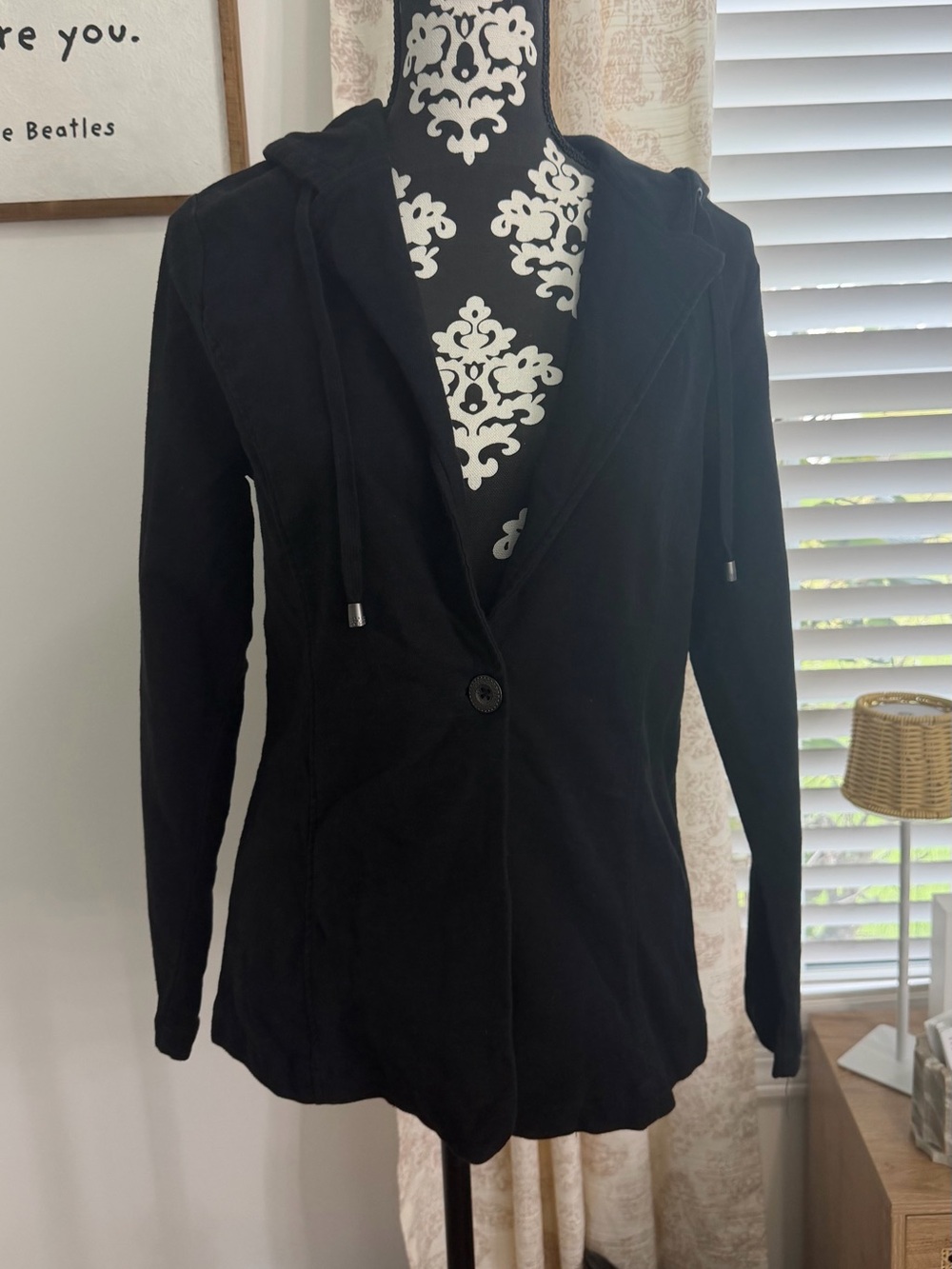 Cable & Gauge Black Women's Hooded Blazer Jacket